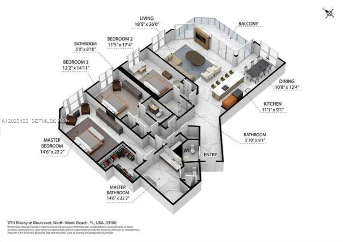 Photo of 17111 Biscayne Blvd #2209, North Miami Beach, Florida, 33160 -