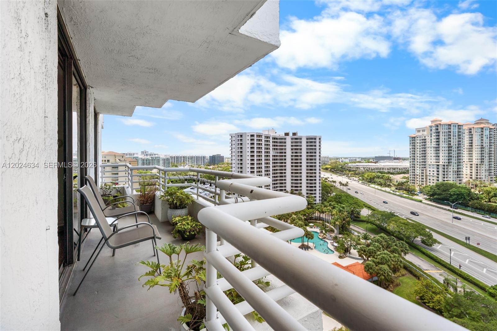 Photo of 3300 192nd St #1601, Aventura, Florida, 33180 - View from the Living Room Balcony