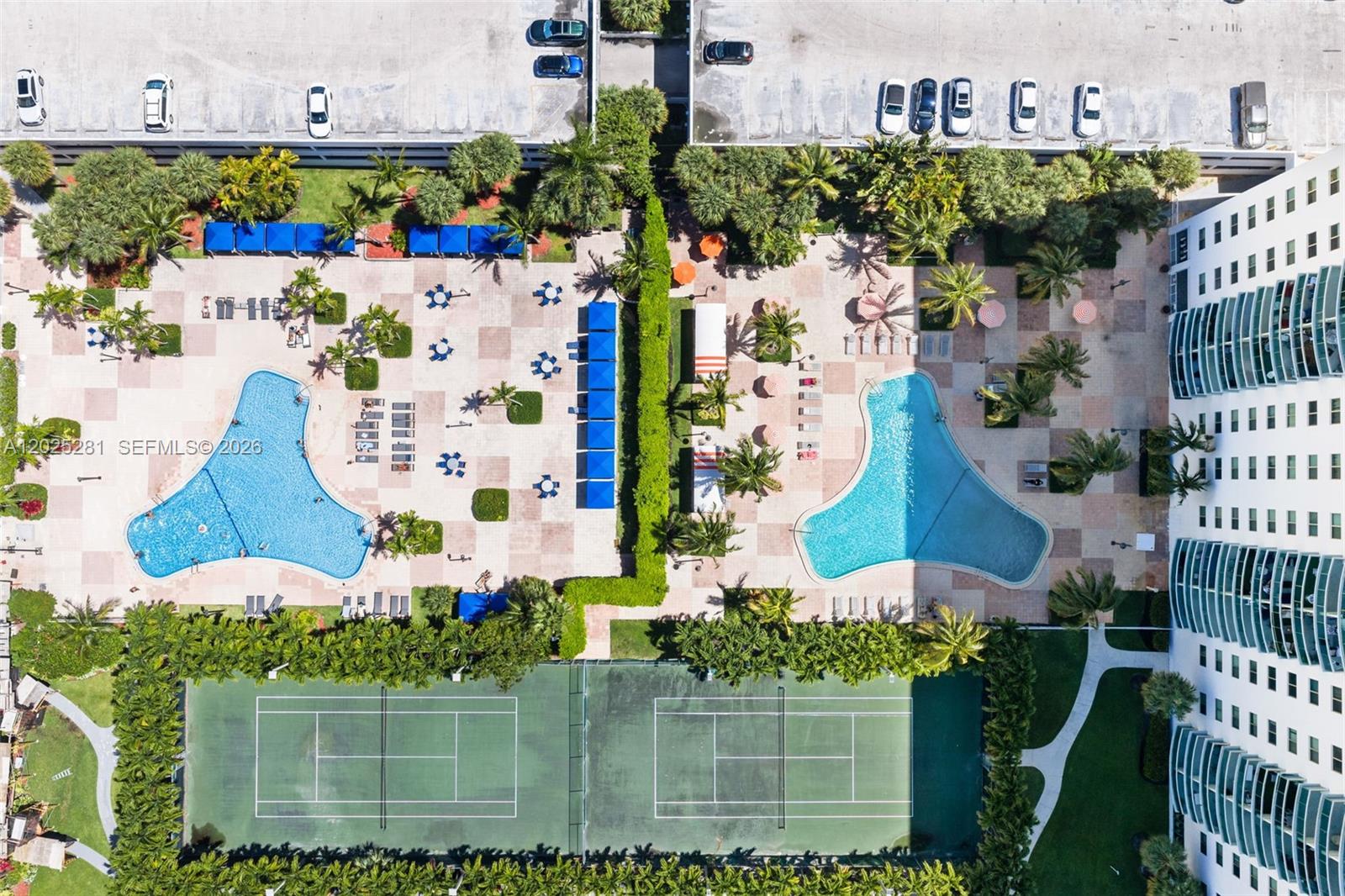 Photo of 19380 Collins Ave  #1122, Sunny Isles Beach, Florida, 33160 - Pool and tennis Court