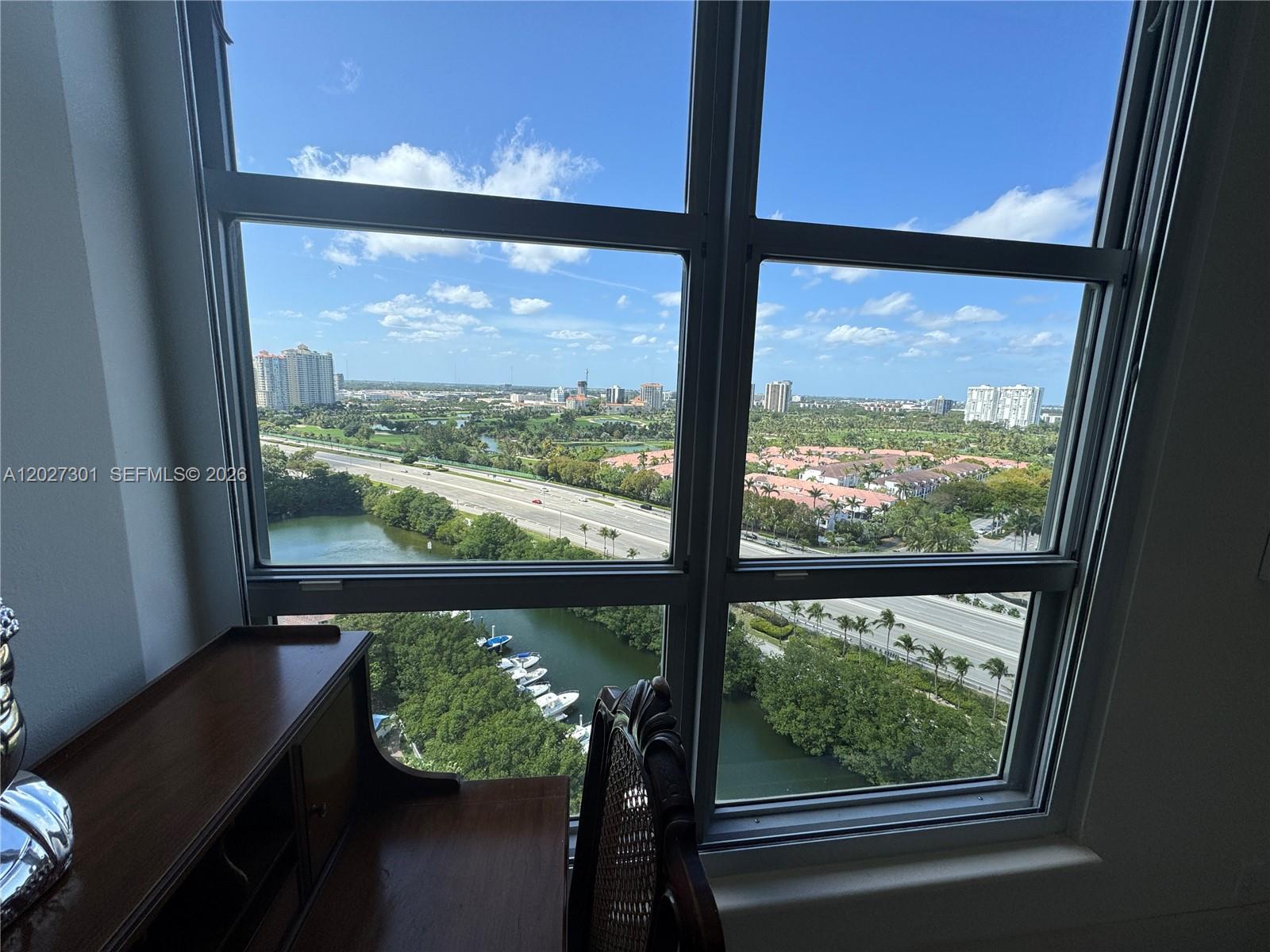Photo of 3500 Mystic Pointe Dr #2003, Aventura, Florida, 33180 - View from second bedroom.