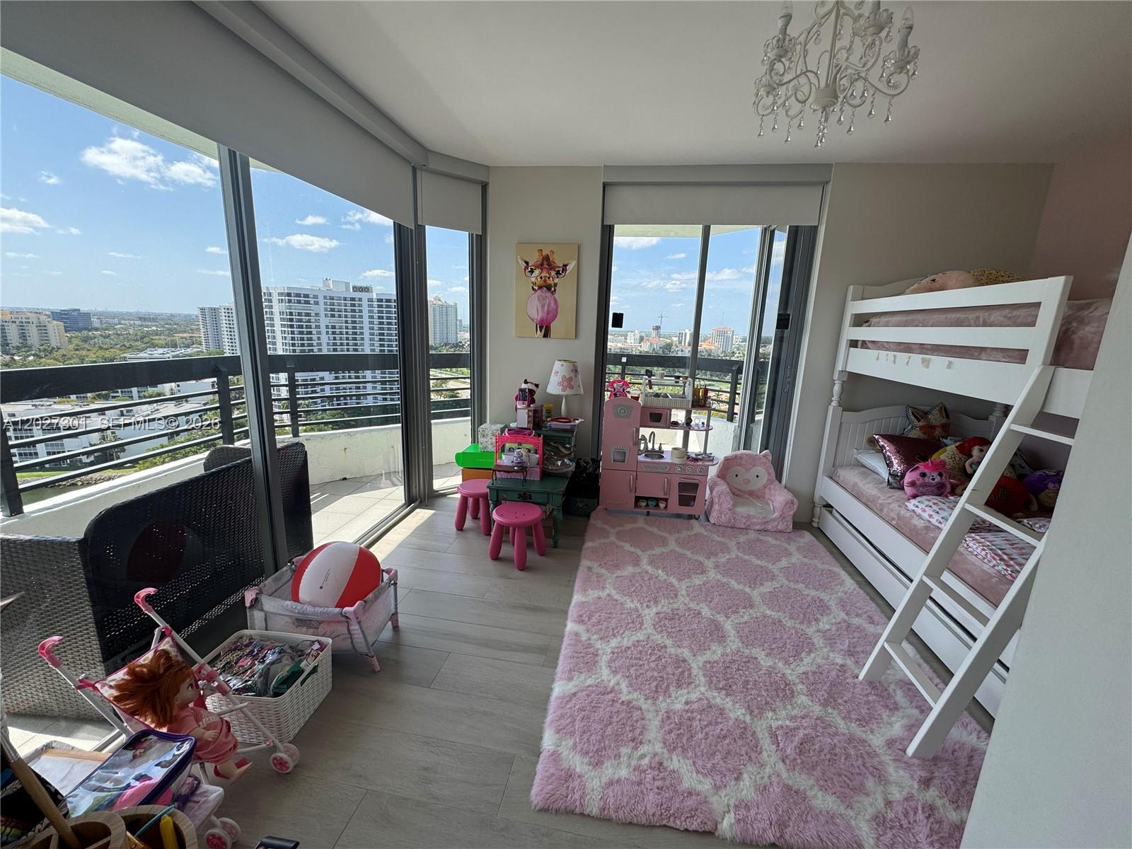 Photo of 3500 Mystic Pointe Dr #2003, Aventura, Florida, 33180 - Third Bedroom with access to balcony.