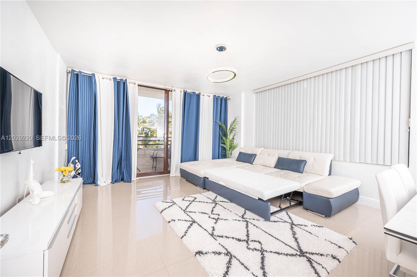 Photo of 3505 Ocean Dr  #221, Hollywood, Florida, 33019 - Living Room/w King Size Sofa Bed