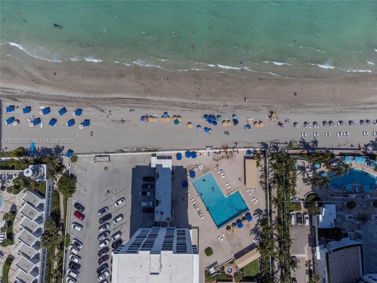 Photo of 3505 Ocean Dr  #221, Hollywood, Florida, 33019 - Pool Arial View