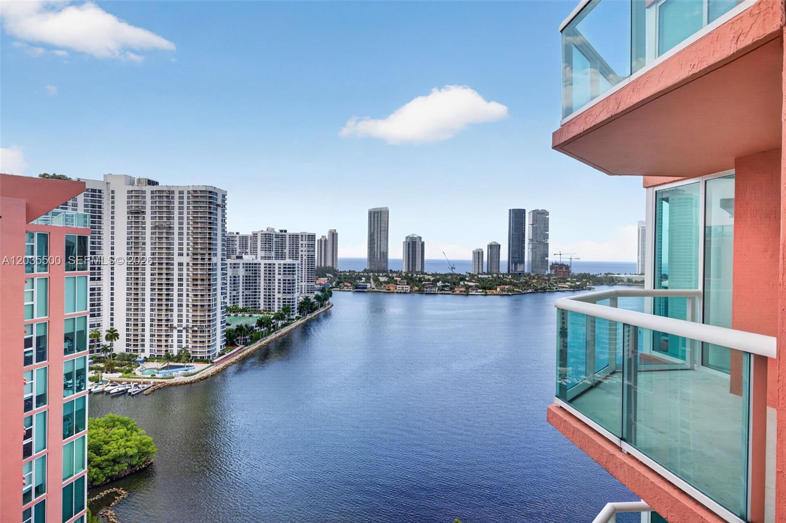 Photo of 3370 Hidden Bay Dr  #2107, Aventura, Florida, 33180 - Primary Bedroom Balcony View