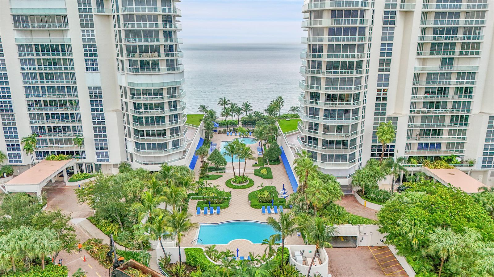Photo of 6051 Ocean  #607, Hollywood, Florida, 33019 - 6 pool arial 1