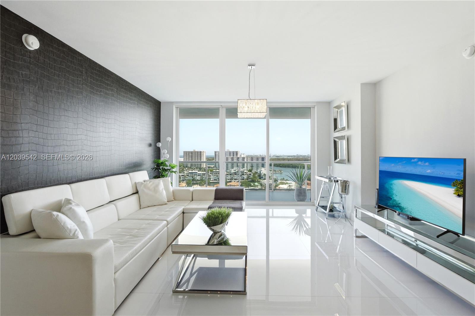 Photo of 400 Sunny Isles Blvd  #1817, Sunny Isles Beach, Florida, 33160 - Digitally modified to change TV landscape