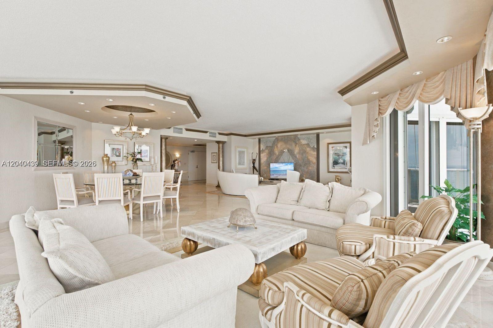 Photo of 16445 Collins Ave #OS21/26(11B), Sunny Isles Beach, Florida, 33160 - LR WITH TV AREA