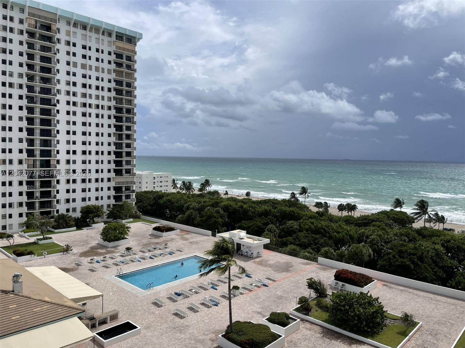 Photo of 1201 Ocean Dr  #1107S, Hollywood, Florida, 33019 - Ocean and pool deck