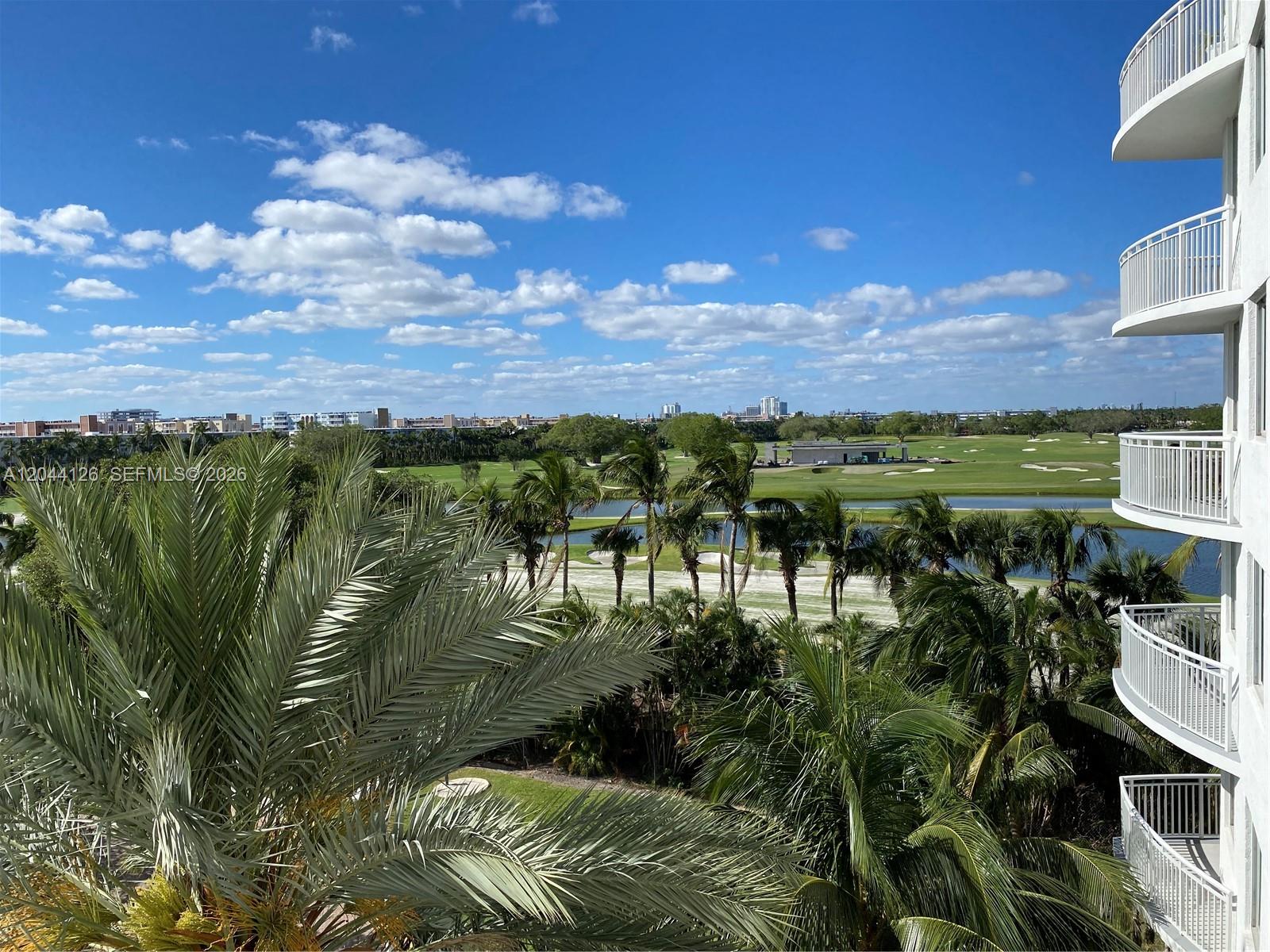 Photo of 1745 Hallandale Beach Blvd  #401W, Hallandale Beach, Florida, 33009 - Lake and golf view from balcony