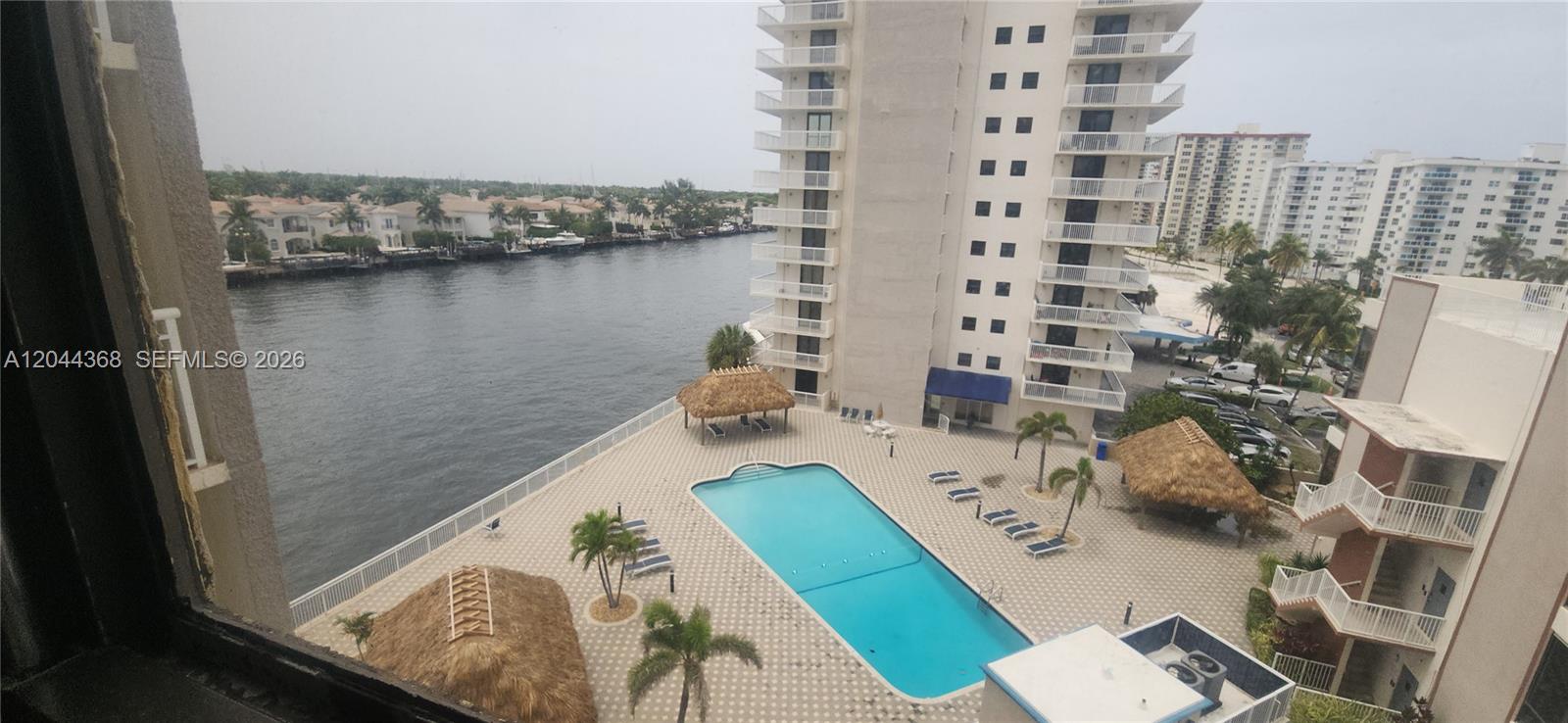 Photo of 1600 Ocean Dr  #12F, Hollywood, Florida, 33019 - ariel view of the pool