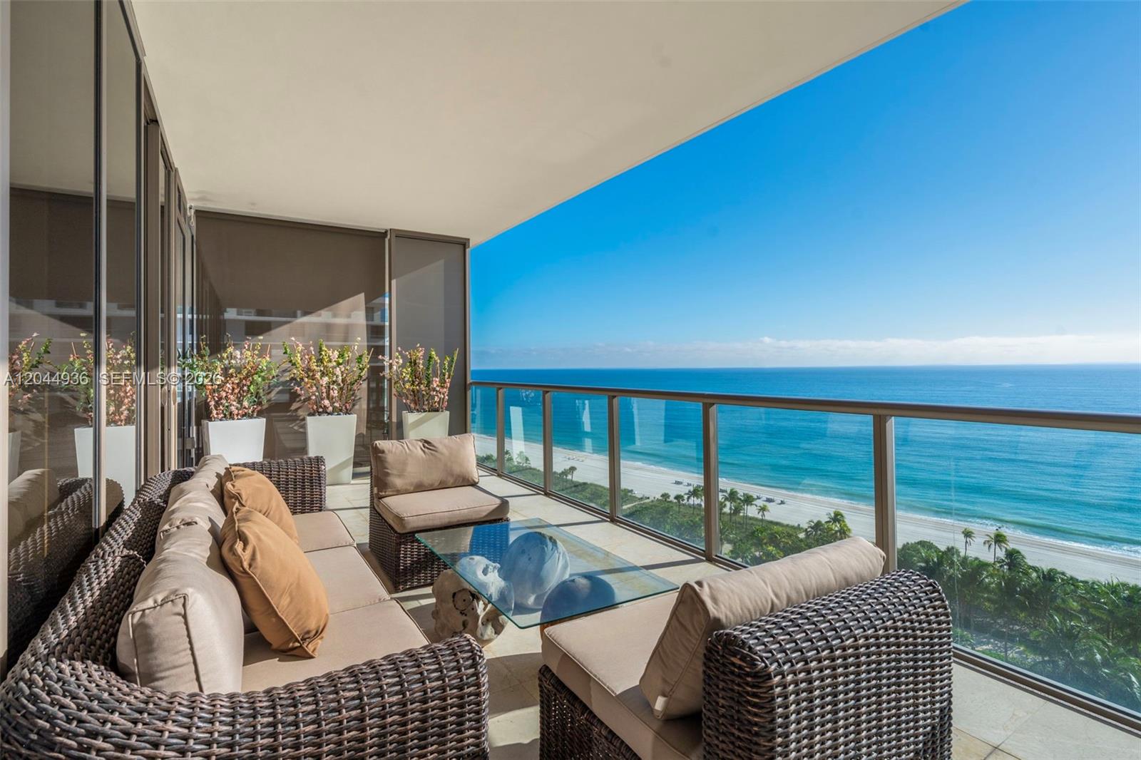 Photo of 9705 Collins Ave #1402N, Bal Harbour, Florida, 33154 - East balcony