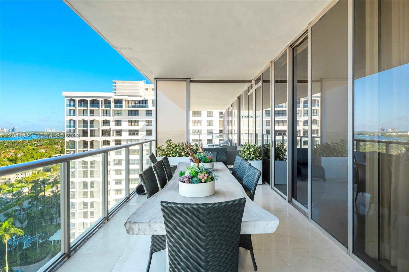 Photo of 9705 Collins Ave #1402N, Bal Harbour, Florida, 33154 - West balcony