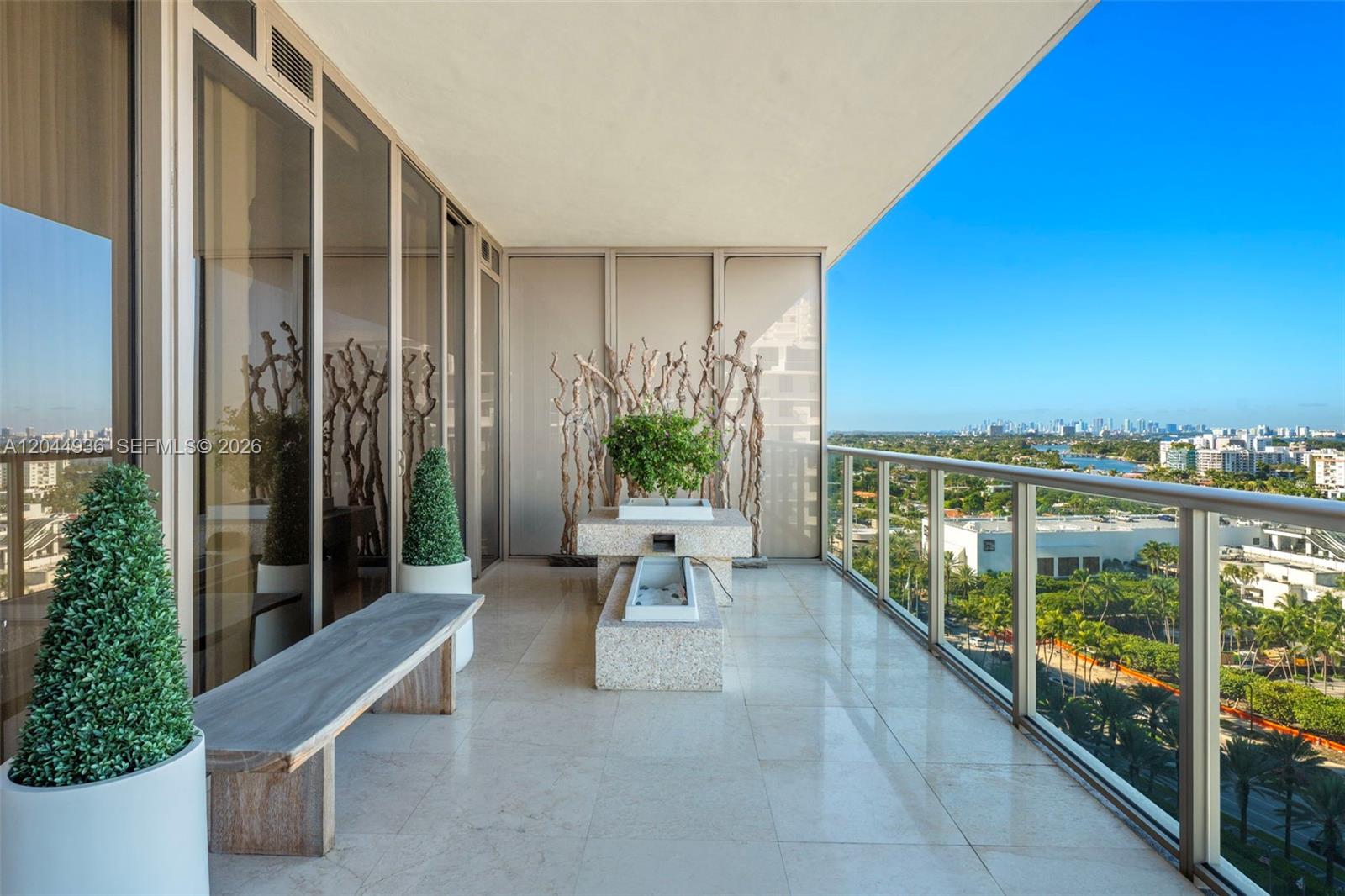 Photo of 9705 Collins Ave #1402N, Bal Harbour, Florida, 33154 - West balcony