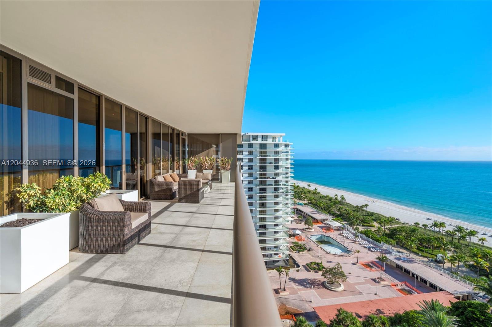 Photo of 9705 Collins Ave #1402N, Bal Harbour, Florida, 33154 - East balcony