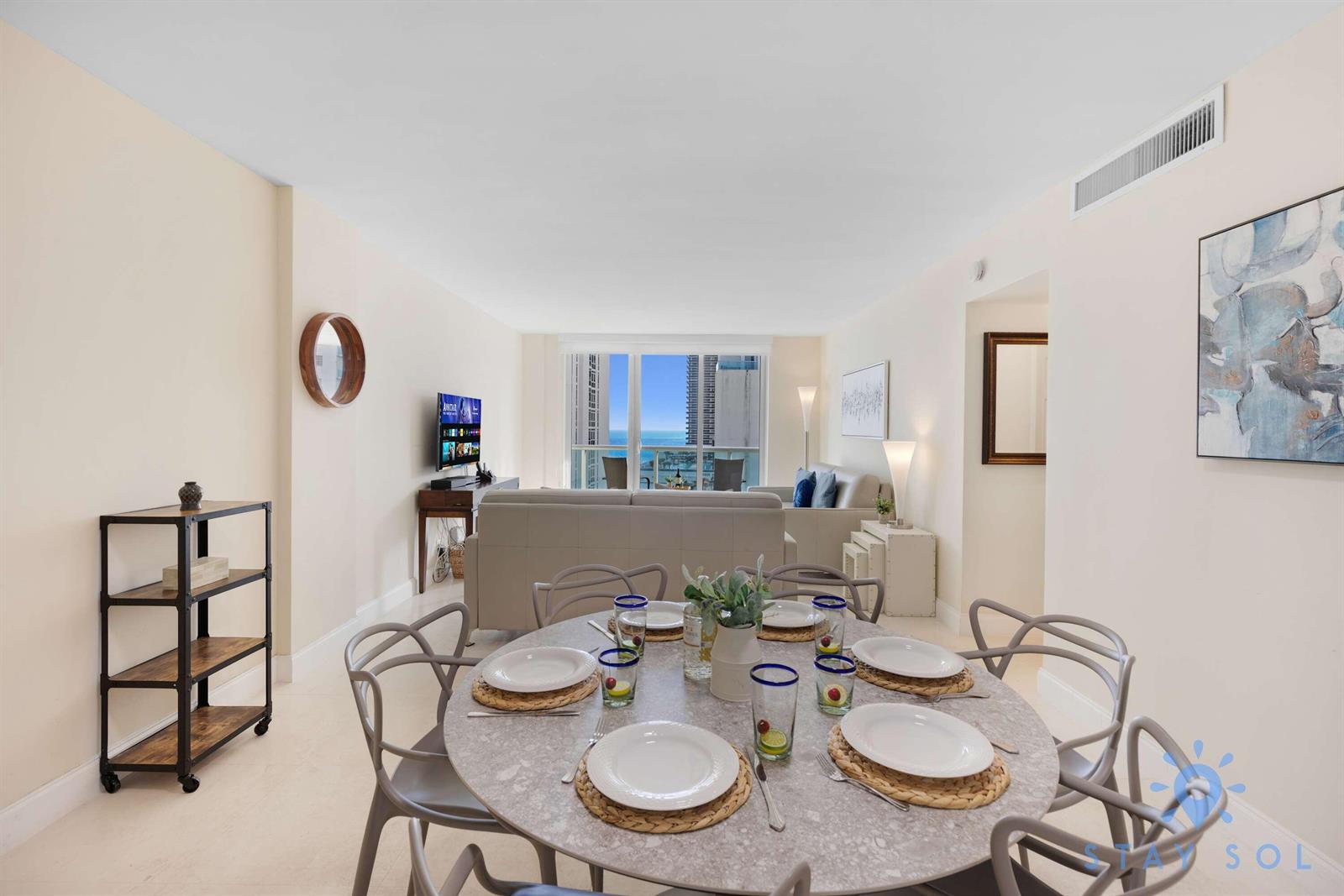 Photo of 3901 Ocean #14k, Hollywood, Florida, 33019 - 14K Full living room