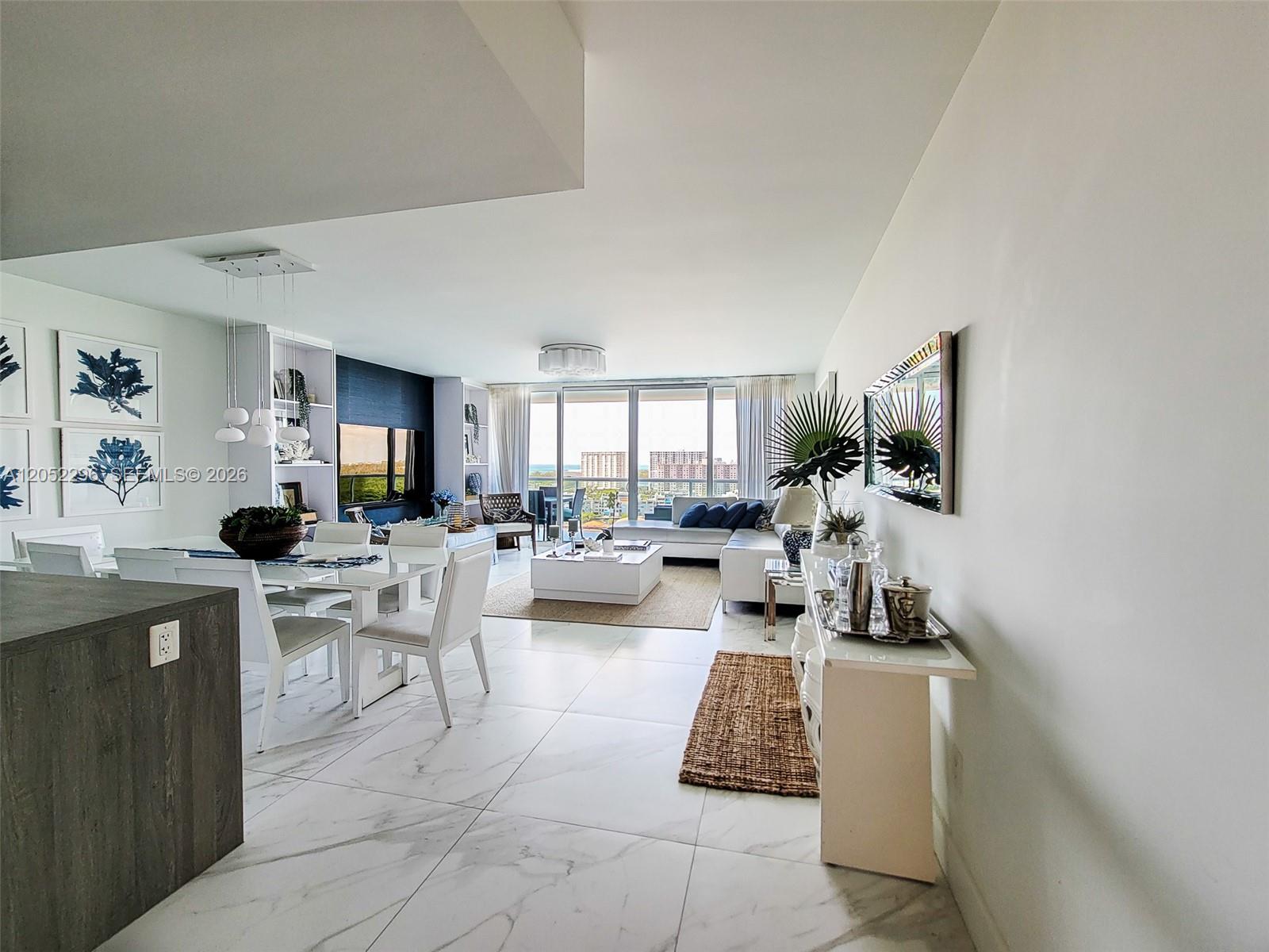 Photo of 400 Sunny Isles Blvd #1604, Sunny Isles Beach, Florida, 33160 - Living/dining room