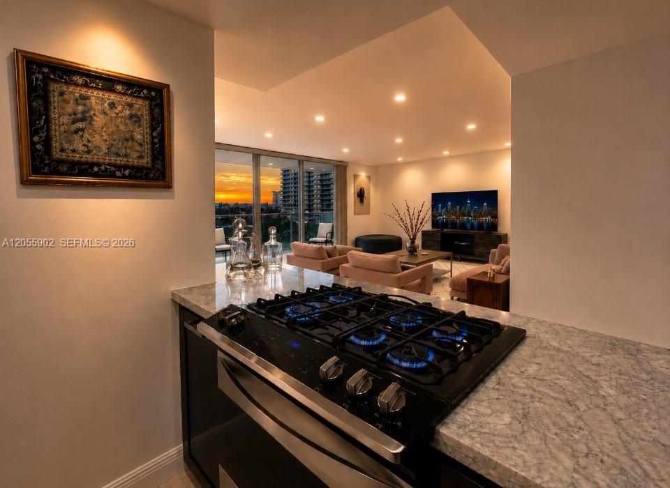 Photo of 2030 Ocean Dr  #506, Hallandale Beach, Florida, 33009 - EASY CONTEMPORARY FLOW THROUGH SERVICE AND ENTERTAINMENT FLOOR PLAN