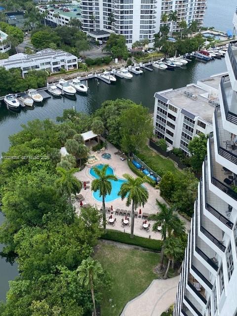 Photo of 3400 192nd St  #1910, Aventura, Florida, 33180 - pool view from apartment