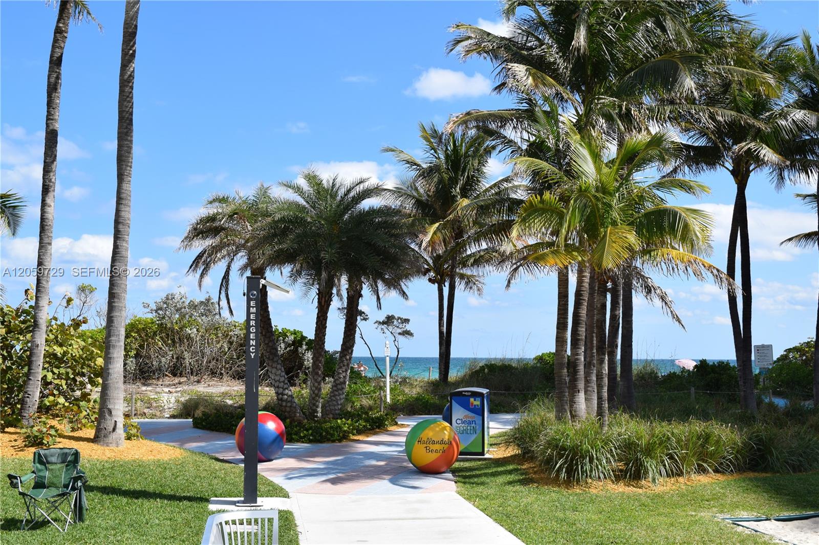 Photo of 1849 Ocean Dr  #407, Hallandale Beach, Florida, 33009 - In front of my building (Beach park)