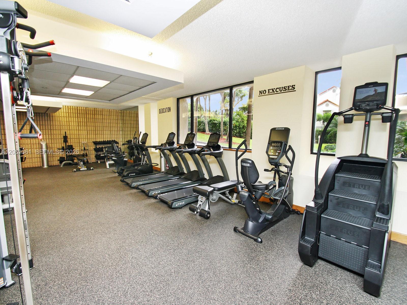 Photo of 19355 Turnberry Way #12C, Aventura, Florida, 33180 - Well equipped gym