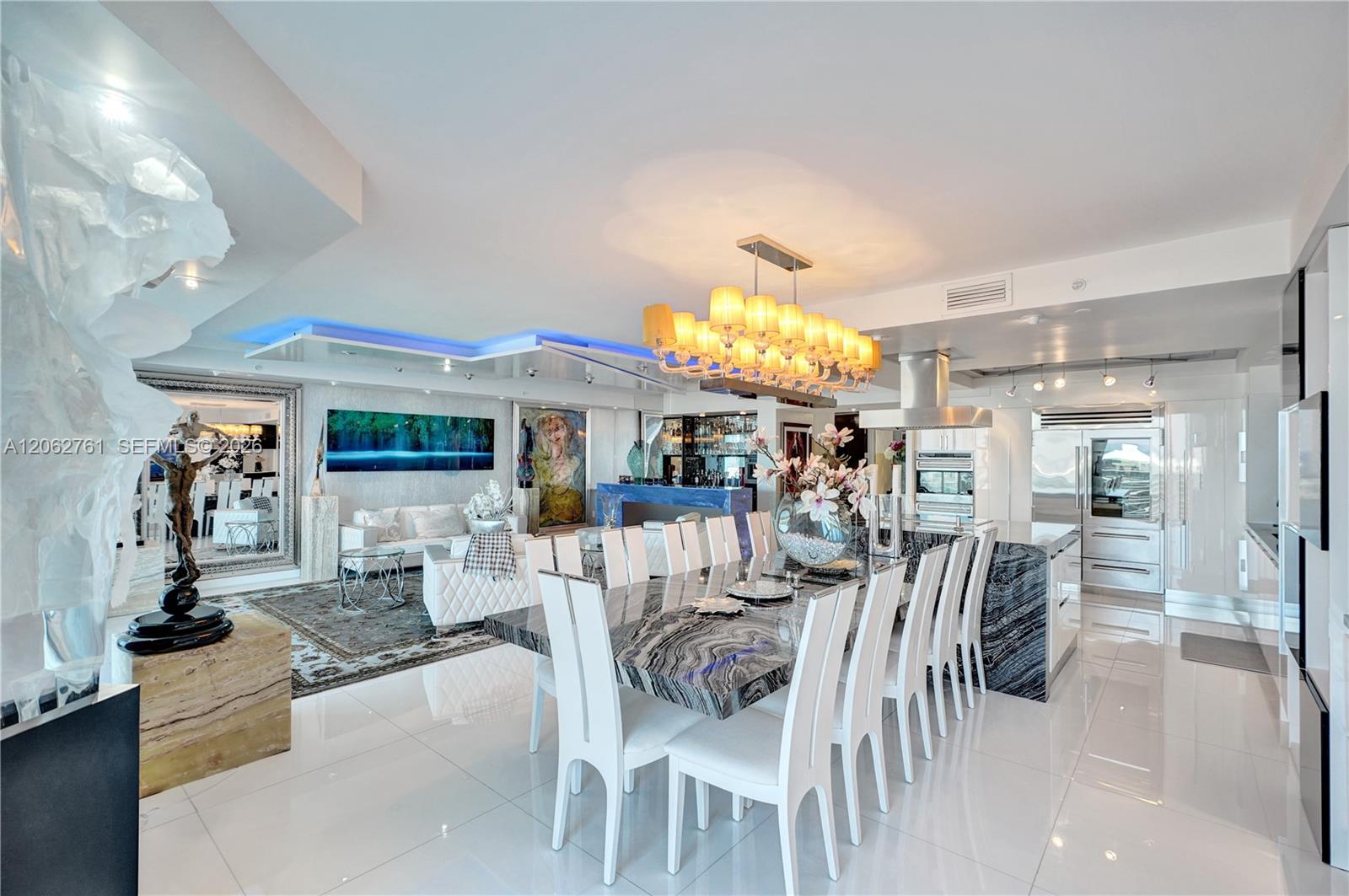Photo of 3201 183rd St  #2403, Aventura, Florida, 33160 - Marable table for 12.