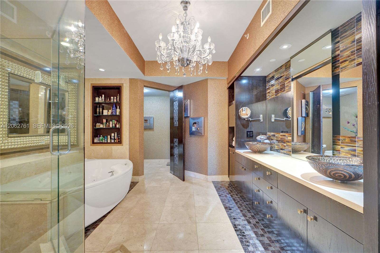 Photo of 3201 183rd St  #2403, Aventura, Florida, 33160 - Main bathroom.