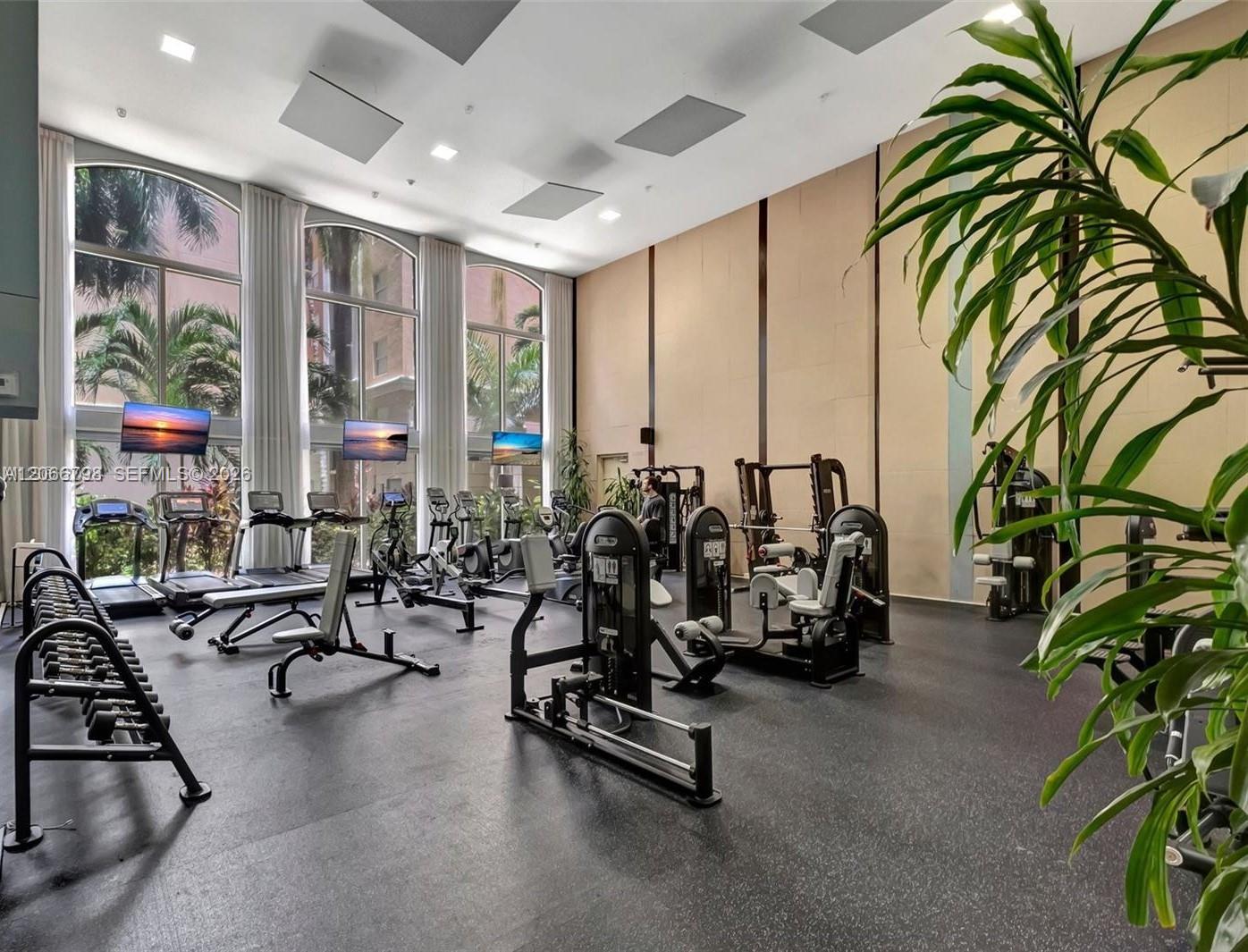 Photo of 17100 Bay Rd #1501, Sunny Isles Beach, Florida, 33160 - Brand new gym equipment