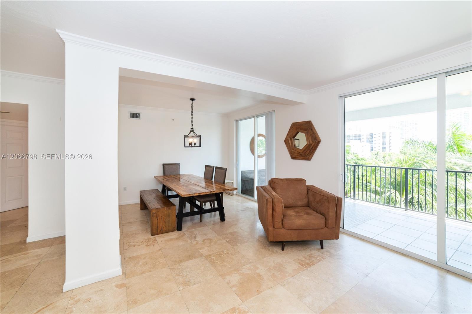 Photo of 17100 Bay Rd #1501, Sunny Isles Beach, Florida, 33160 - Formal Living and Dining Room