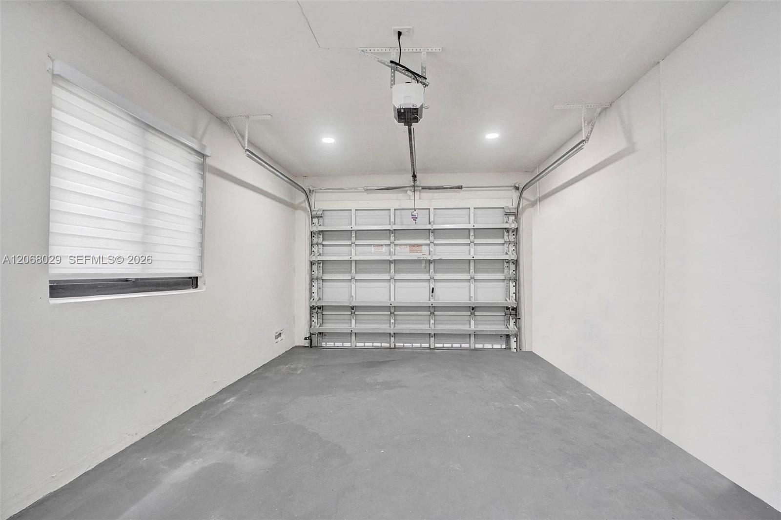 One car garage with remote.