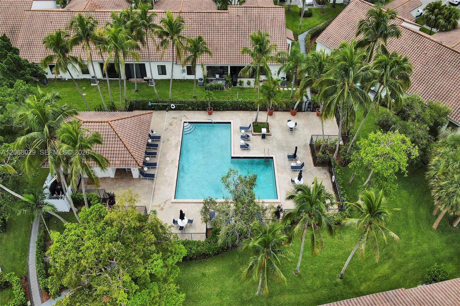 Heated pool is close to the villa for easy access.