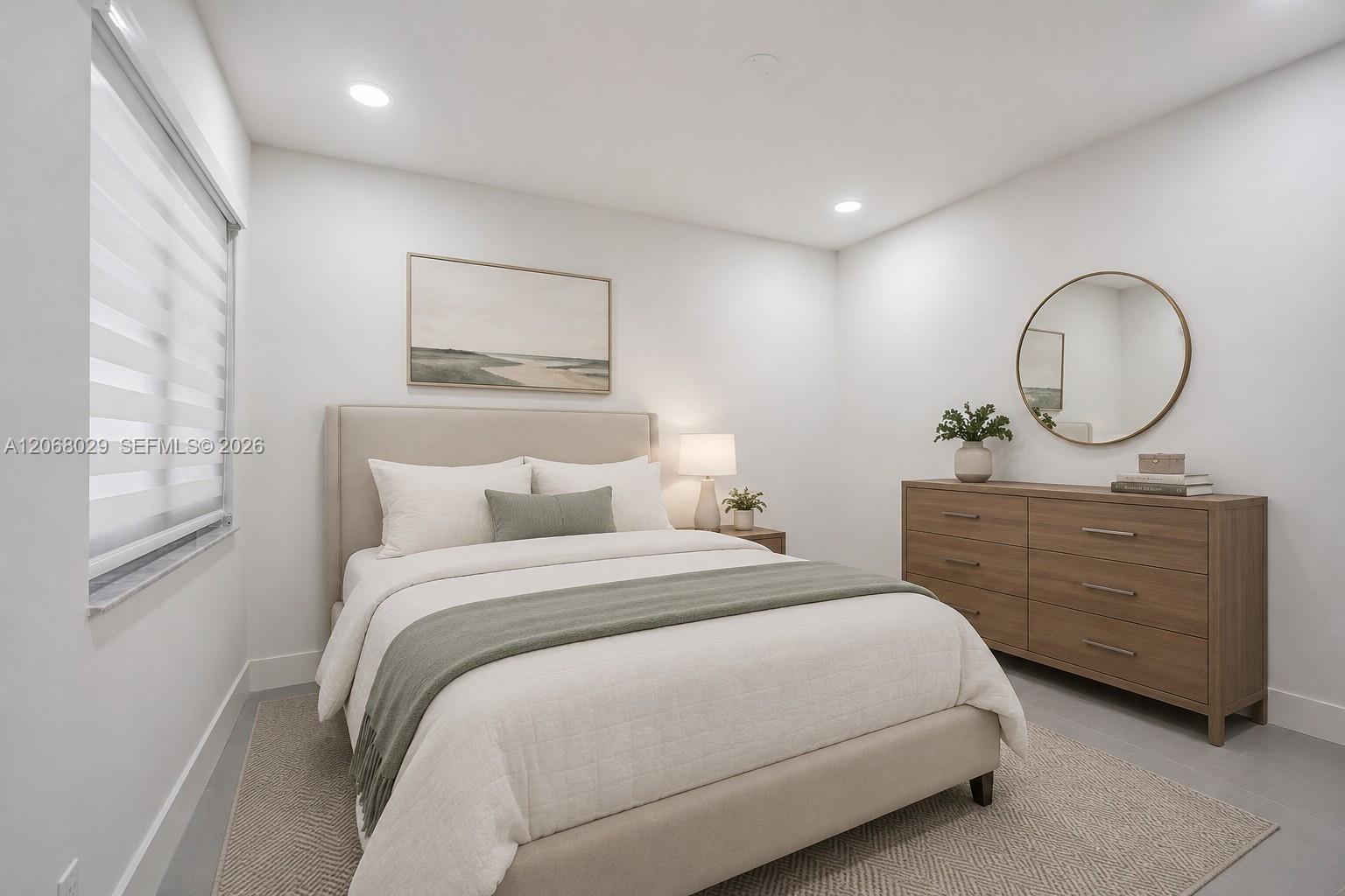 Second bedroom, virtually staged.