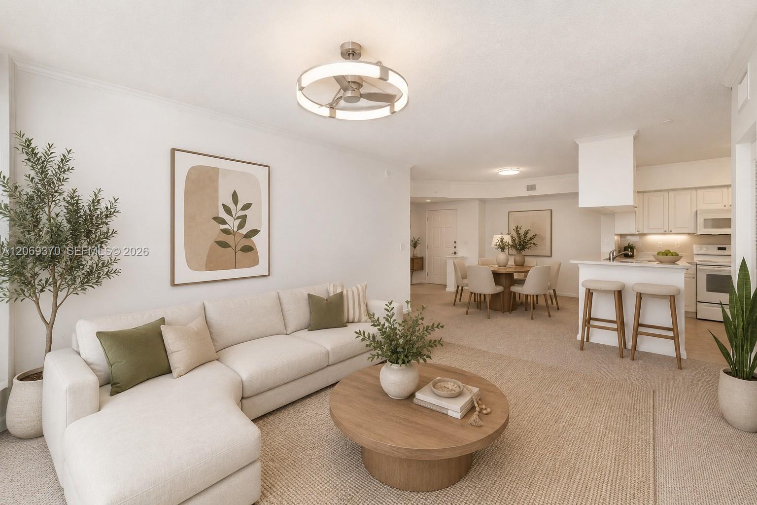 Photo of 17100 Bay Rd  #1407, Sunny Isles Beach, Florida, 33160 - Virtually Staged