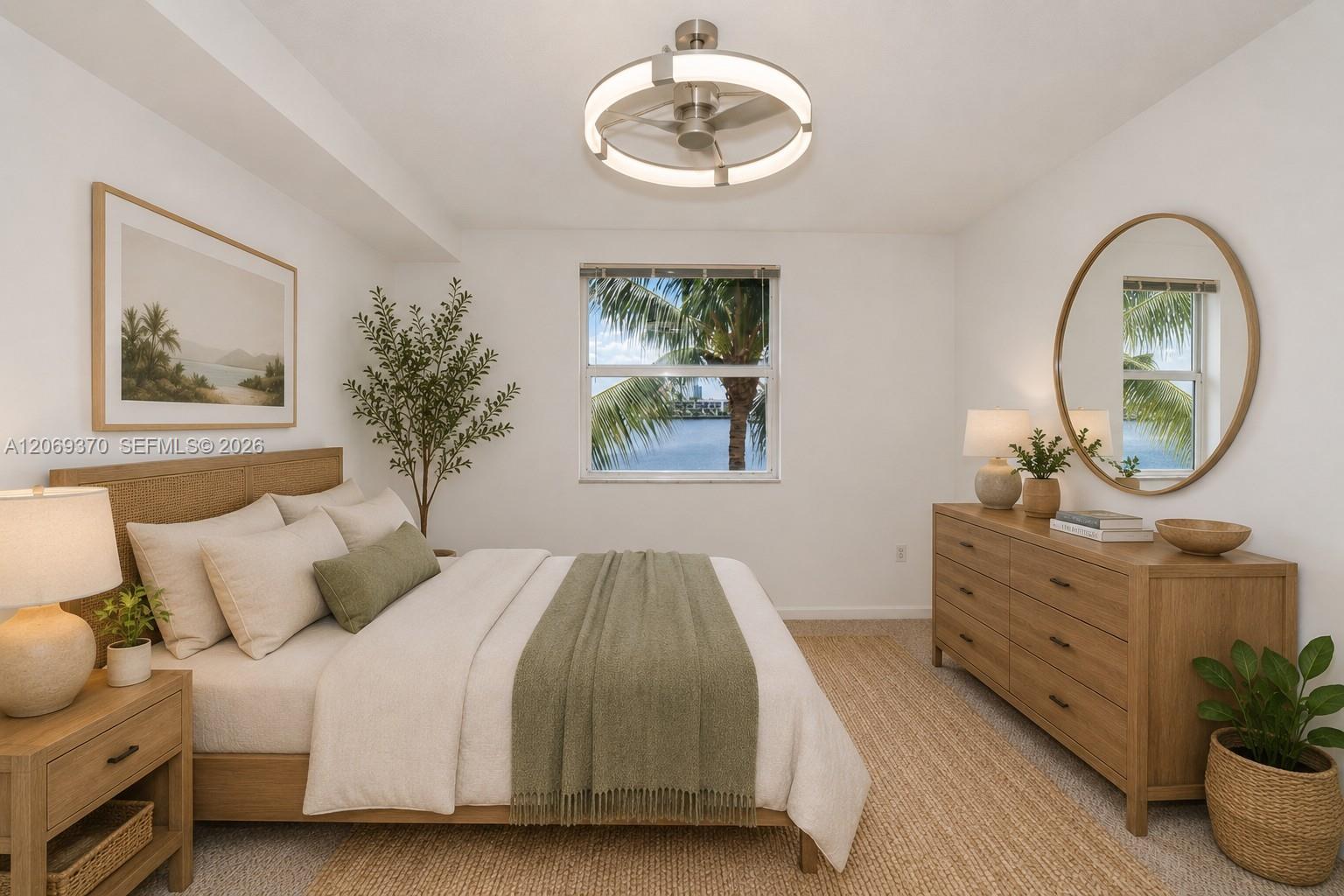 Photo of 17100 Bay Rd  #1407, Sunny Isles Beach, Florida, 33160 - Virtually Staged 2nd Bedroom