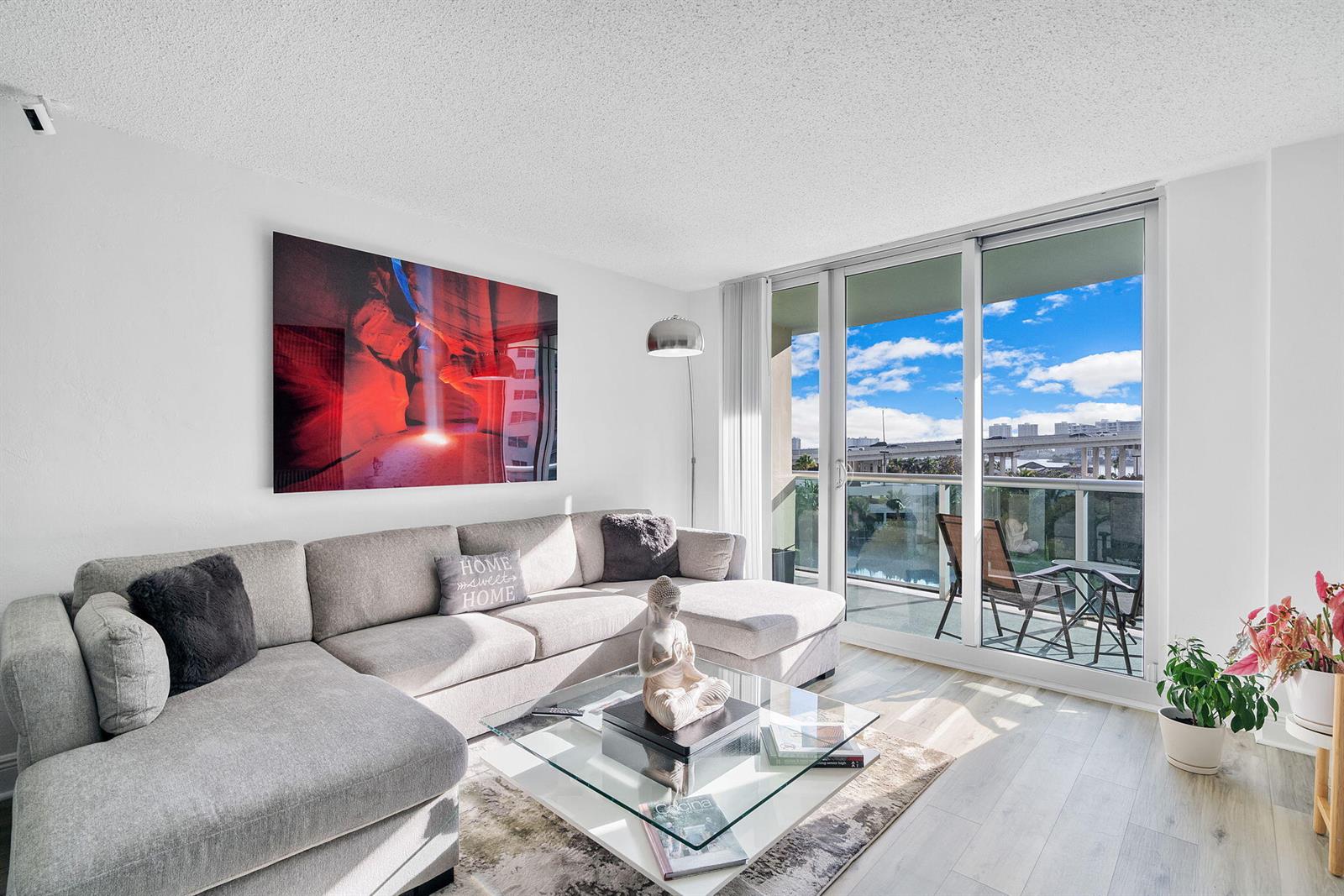 Photo of 19380 Collins  #523, Sunny Isles Beach, Florida, 33160 - Balcony view – open living