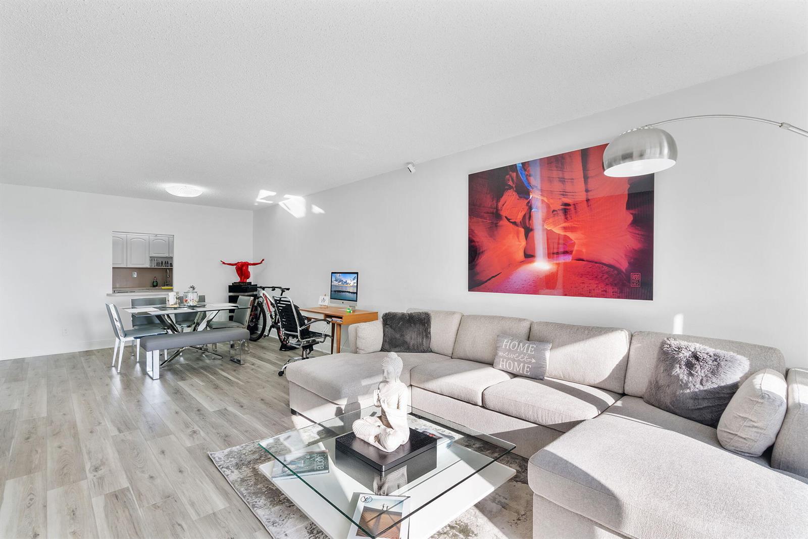 Photo of 19380 Collins  #523, Sunny Isles Beach, Florida, 33160 - Living & dining cozy view