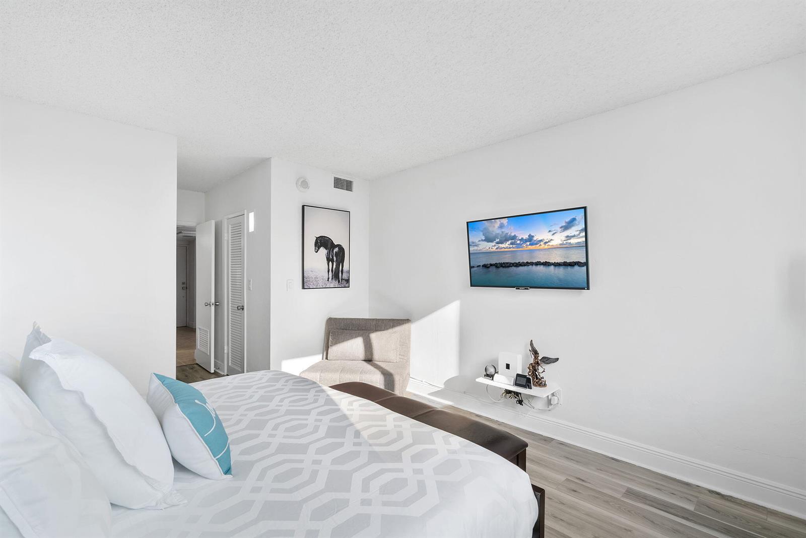 Photo of 19380 Collins  #523, Sunny Isles Beach, Florida, 33160 - Primary bedroom corner view