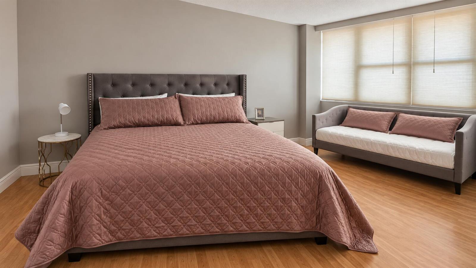 Serene Modern Mauve Bedroom