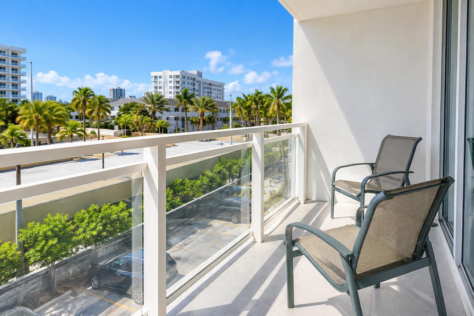 Sunny Modern Balcony with City View